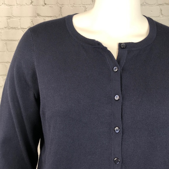 Charter Club Navy Button Down Cardigan Sz 0X 1X 2X - Picture 4 of 4